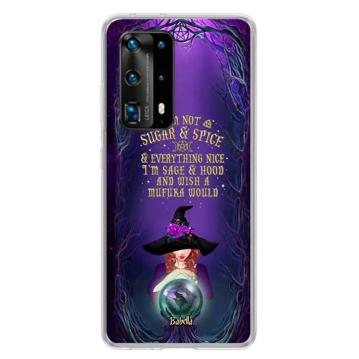 Custom Personalized Witch Phone Case - Gift Idea for Witch Lovers - I'm Not Sugar & Spice & Everything Nice - Case for Xiaomi/Huawei/Oppo