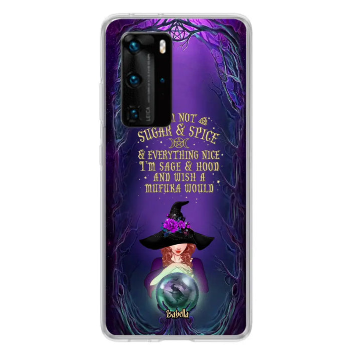 Custom Personalized Witch Phone Case - Gift Idea for Witch Lovers - I'm Not Sugar & Spice & Everything Nice - Case for Xiaomi/Huawei/Oppo