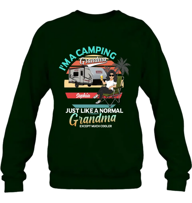 Custom Personalized Camping Shirt/Hoodie - Gift Idea For Camping Lover/The Retired - I'm A Camping Grandma Just Like A Normal Grandma Except Much Cooler