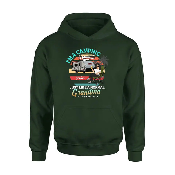 Custom Personalized Camping Shirt/Hoodie - Gift Idea For Camping Lover/The Retired - I'm A Camping Grandma Just Like A Normal Grandma Except Much Cooler