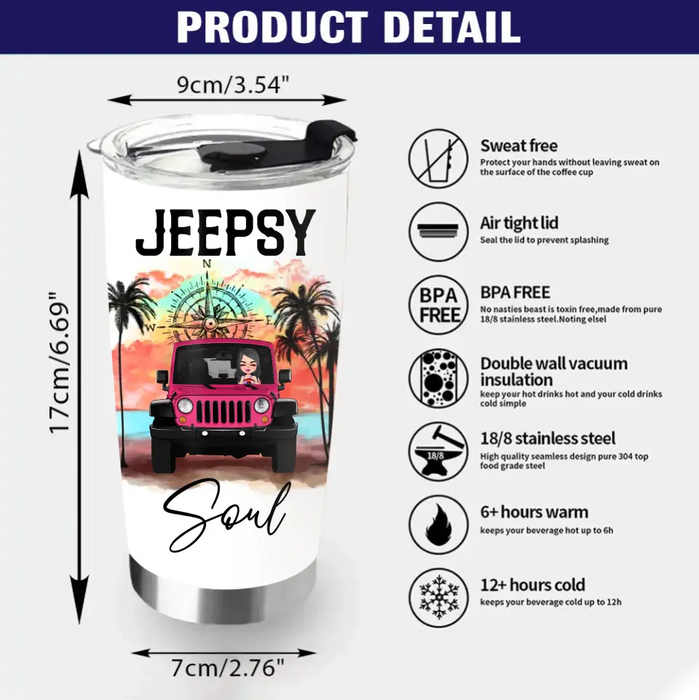 Custom Personalized Jeep Girl Tumbler - Gift Idea For Jeep/ Off-road Lovers - A Girl And Her Jeep You Wouldn't Understand