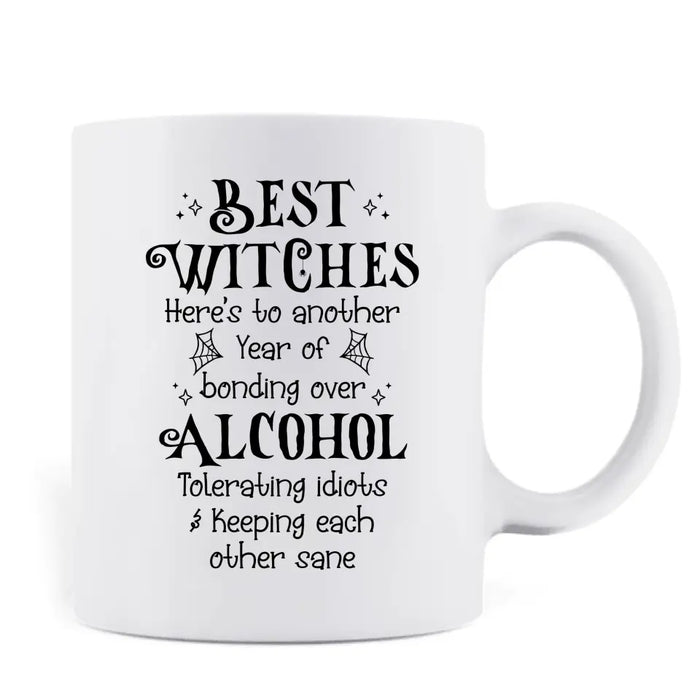 Custom Personalized Besties Witches Coffee Mug - Halloween Gift Idea for Besties/Friends - Best Witches