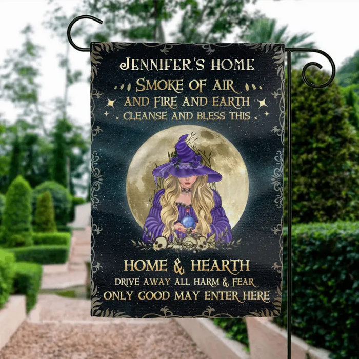 Custom Personalized Witch Flag - Halloween Gift Idea For Friend - Only Good May Enter Here