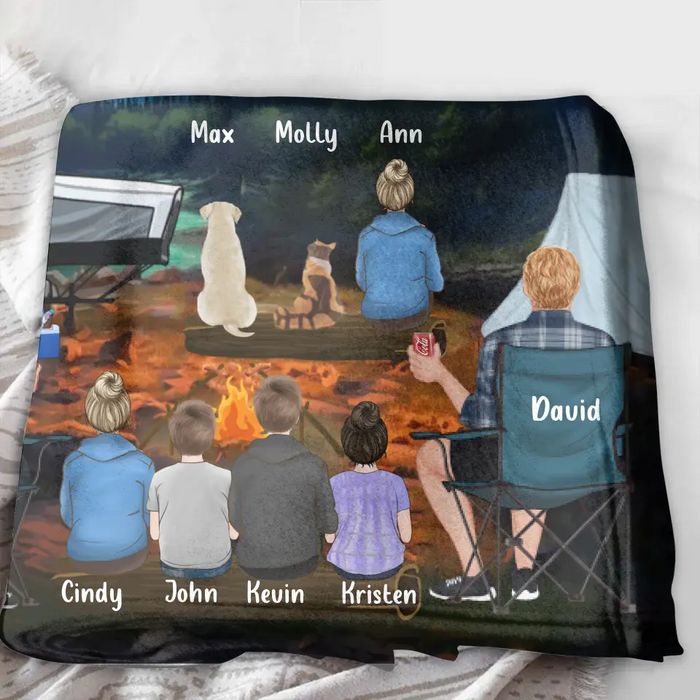 Custom Personalized Rocky Mountain National Park Quilt/Single Layer Fleece Blanket - Gift Idea For Couple, Camping Lovers, Family - Upto 5 Kids, 4 Pets - Fill Your Life With Adventures