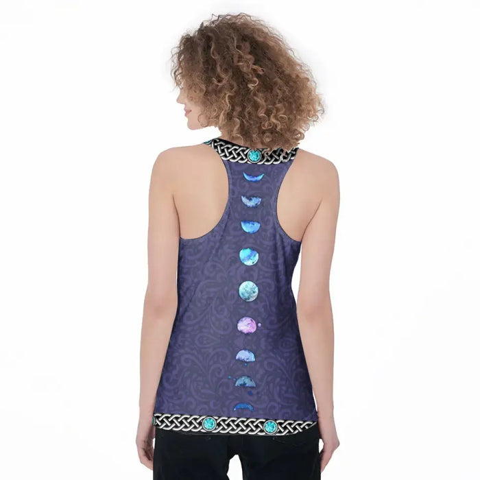 Personalized Witch AOP Women's Racerback Tank Top/Legging - Gift Idea for Witch Lovers - In My Defense The Moon Was Full And I Was Left Unsupervised