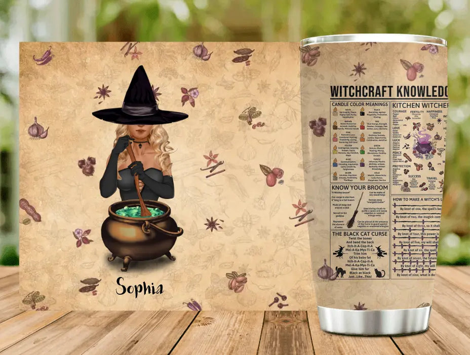 Custom Personalized Witch Tumbler - Halloween Gift Idea For Friends/ Witch Gift - Witchcraft Knowledge