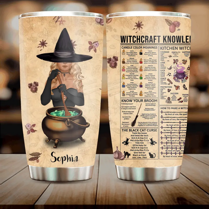 Custom Personalized Witch Tumbler - Halloween Gift Idea For Friends/ Witch Gift - Witchcraft Knowledge