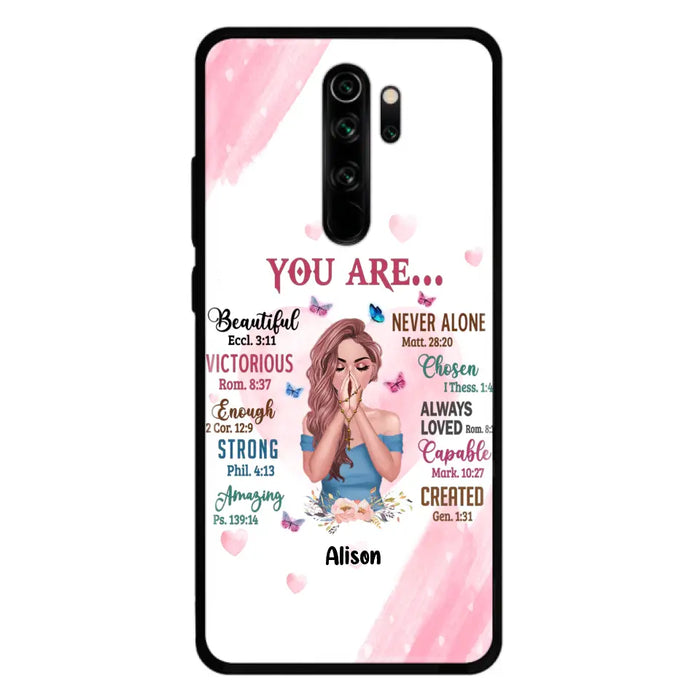 Custom Personalized Praying Girl Phone Case - Gift Idea for Girls/Friends - You Are Beautiful - Case for Xiaomi/Huawei/Oppo