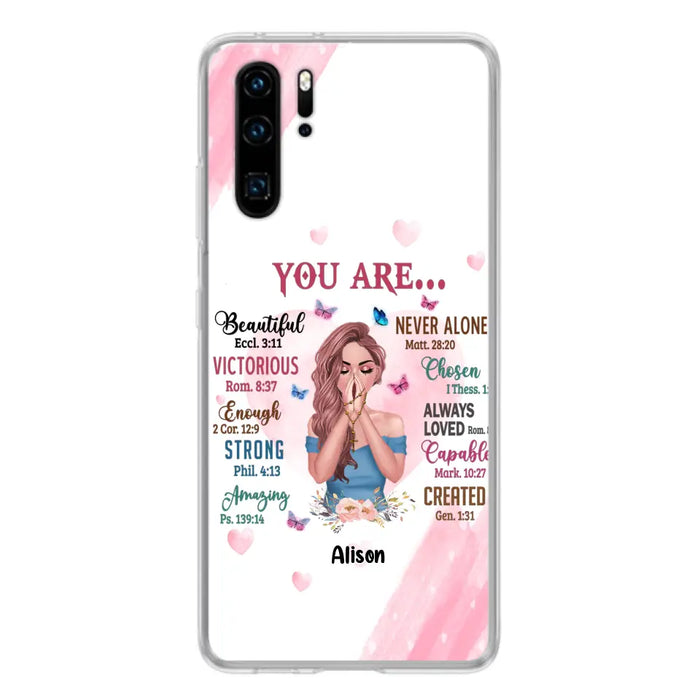 Custom Personalized Praying Girl Phone Case - Gift Idea for Girls/Friends - You Are Beautiful - Case for Xiaomi/Huawei/Oppo