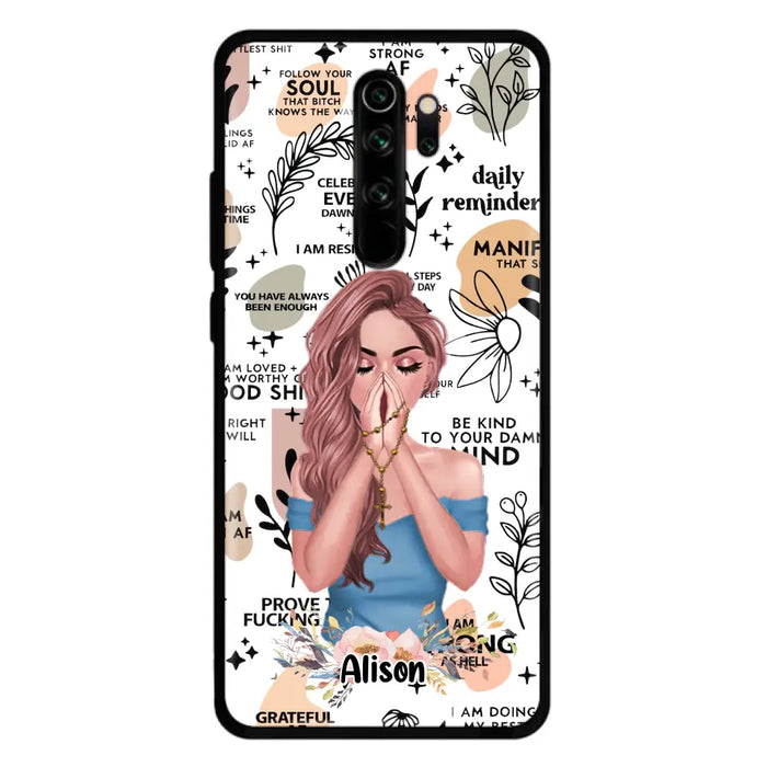 Custom Personalized Praying Girl Phone Case - Gift Idea for Girls/Friends - Case for Xiaomi/Huawei/Oppo