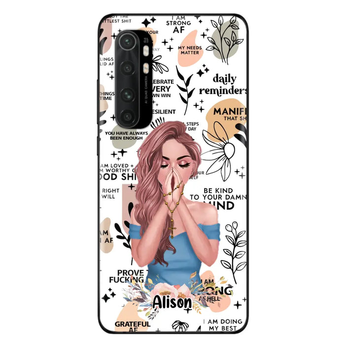 Custom Personalized Praying Girl Phone Case - Gift Idea for Girls/Friends - Case for Xiaomi/Huawei/Oppo