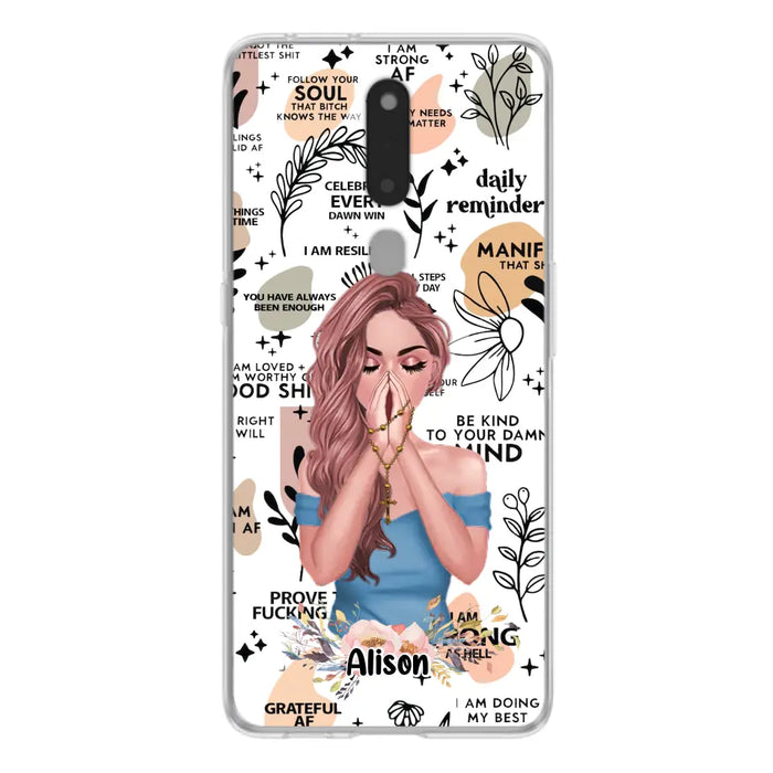 Custom Personalized Praying Girl Phone Case - Gift Idea for Girls/Friends - Case for Xiaomi/Huawei/Oppo