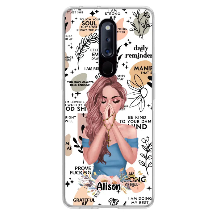 Custom Personalized Praying Girl Phone Case - Gift Idea for Girls/Friends - Case for Xiaomi/Huawei/Oppo