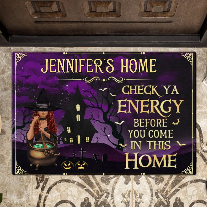 Custom Personalized Witch Doormat - Halloween Gift Idea For Friend - Warning
Witch Property
Trespassers Will Be Used As Ingredients In The Brew