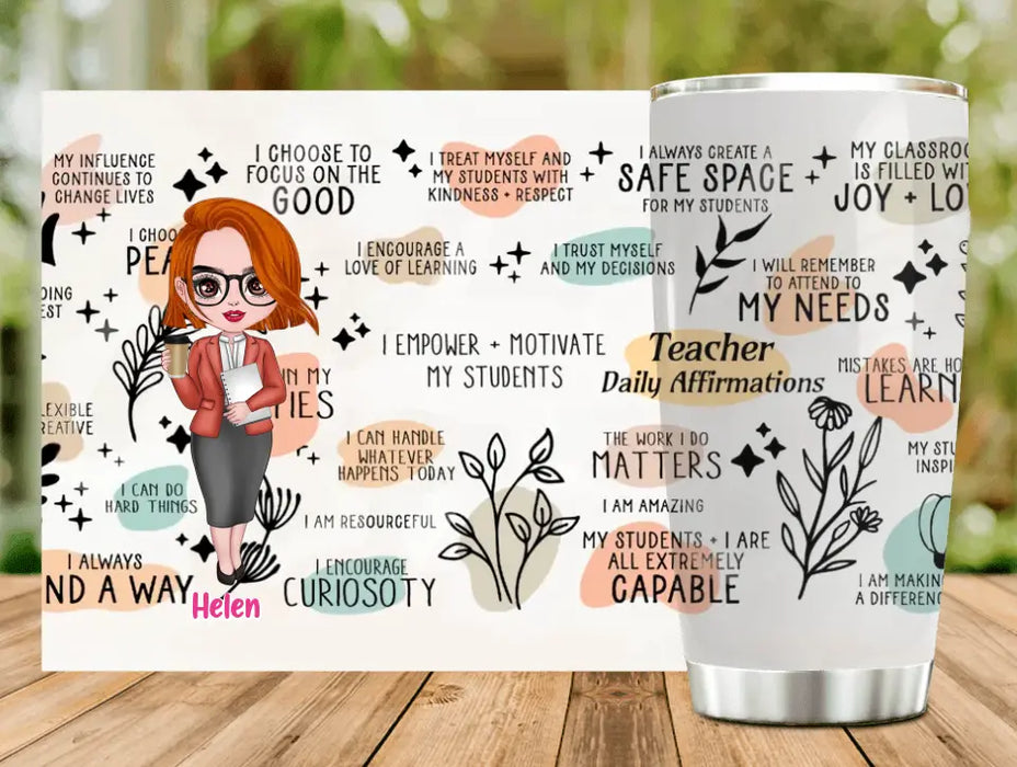 Custom Personalized Teacher Tumbler - Best Gift Idea For Teacher/ Birthday - I Always Create A Safe Space For My Students