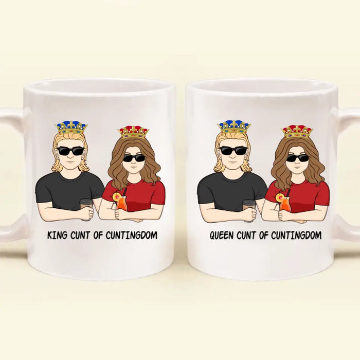 Custom Personalized Couple Coffee Mug - Gift Idea for Couple - King/Queen Cunt Of Cuntingdom