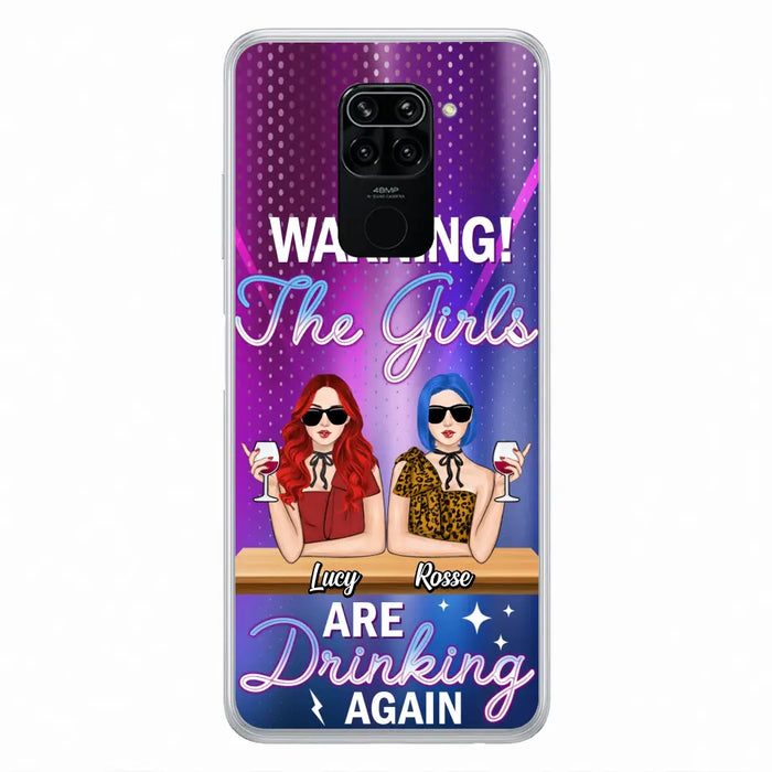 Personalized Besties Phone Case - Gift Idea For Friends/Besties - Upto 4 Girls - Warning The Girls Are Drinking Again - Case For Oppo/Xiaomi/Huawei