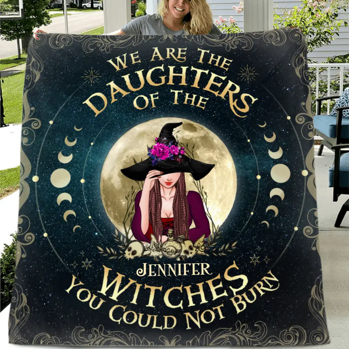 Personalized Witch Quilt/Single Layer Fleece Blanket - Halloween Gift Idea For Witch Lovers - We Are The Daughters Of The Witches You Could Not Burn