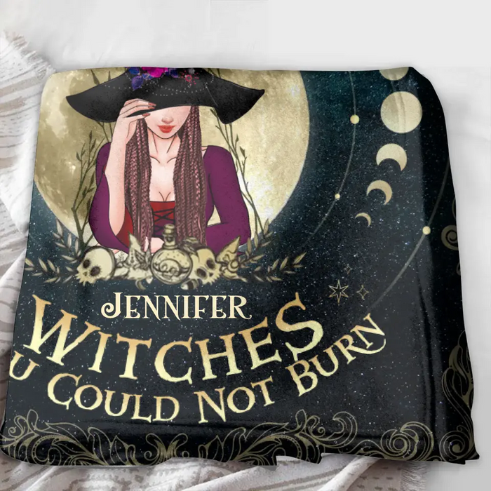 Personalized Witch Quilt/Single Layer Fleece Blanket - Halloween Gift Idea For Witch Lovers - We Are The Daughters Of The Witches You Could Not Burn