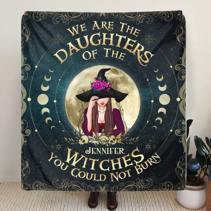 Personalized Witch Quilt/Single Layer Fleece Blanket - Halloween Gift Idea For Witch Lovers - We Are The Daughters Of The Witches You Could Not Burn