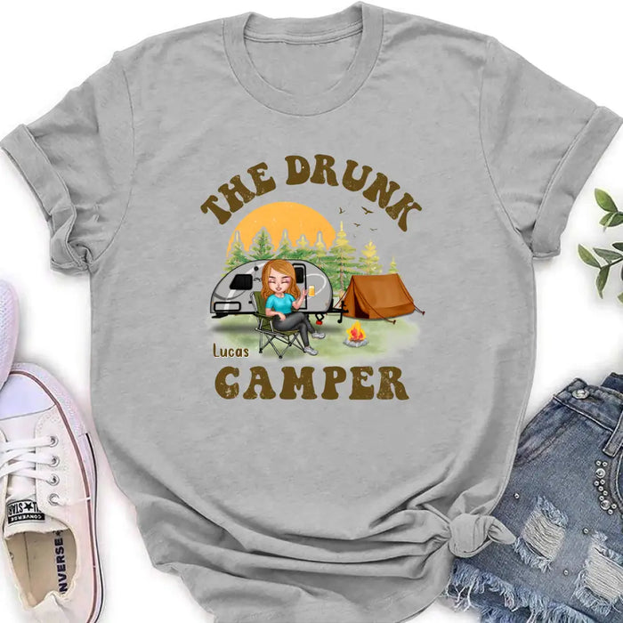 Custom Personalized Camping Shirt/Hoodie - Gift Idea for Camping Lovers/Friends - The Drunk Camper