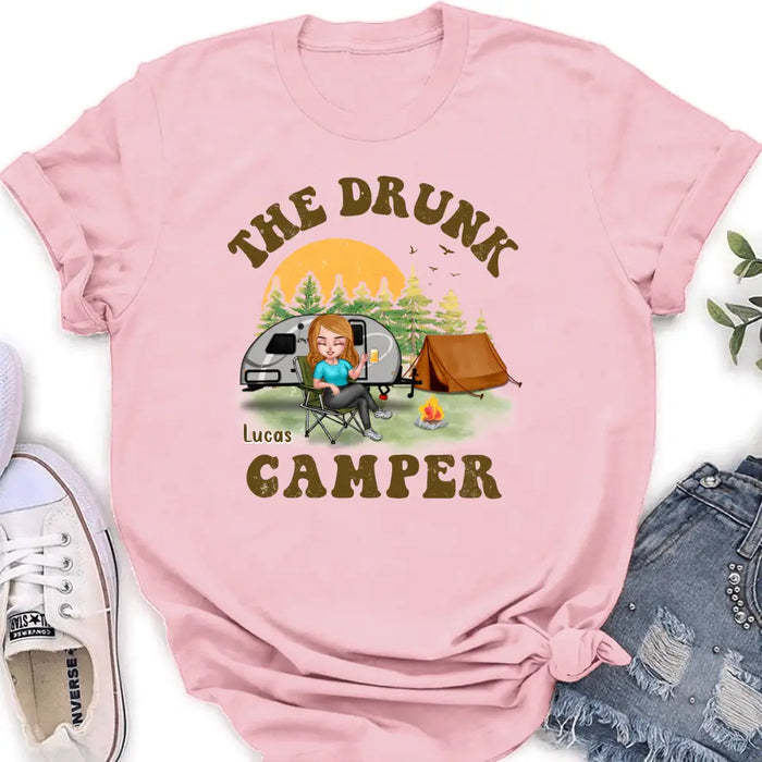 Custom Personalized Camping Shirt/Hoodie - Gift Idea for Camping Lovers/Friends - The Drunk Camper