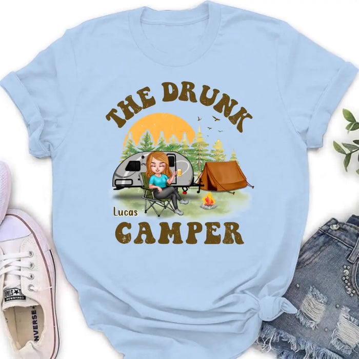 Custom Personalized Camping Shirt/Hoodie - Gift Idea for Camping Lovers/Friends - The Drunk Camper