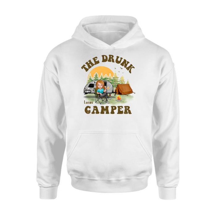 Custom Personalized Camping Shirt/Hoodie - Gift Idea for Camping Lovers/Friends - The Drunk Camper