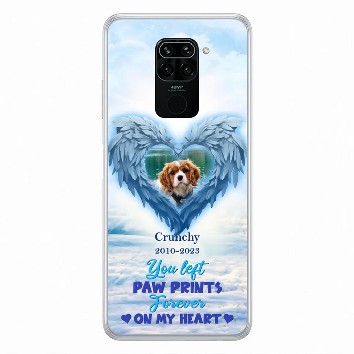 Custom Personalized Memorial Photo Phone Case - Memorial Gift Idea for Pet Owners - You Left Paw Prints Forever On My Heart - Case for Xiaomi/Huawei/Oppo