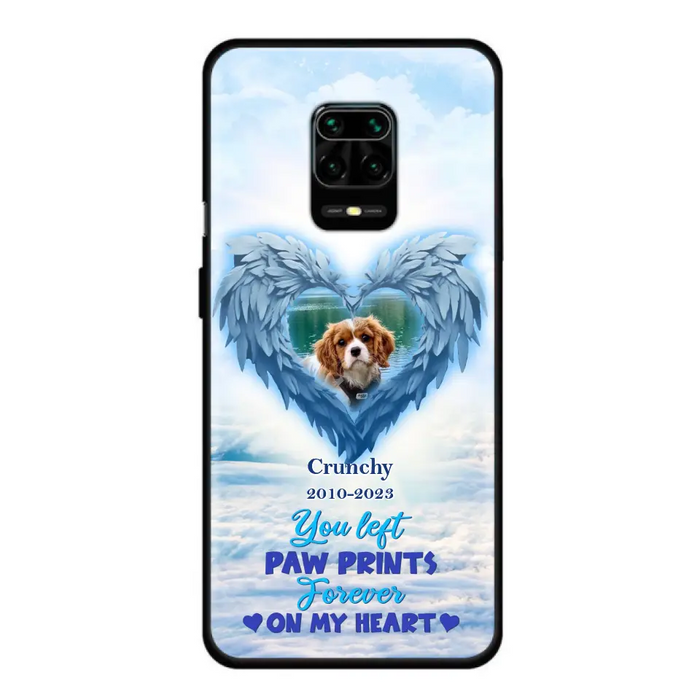 Custom Personalized Memorial Photo Phone Case - Memorial Gift Idea for Pet Owners - You Left Paw Prints Forever On My Heart - Case for Xiaomi/Huawei/Oppo