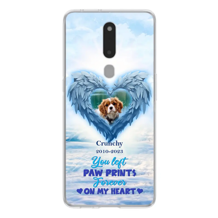 Custom Personalized Memorial Photo Phone Case - Memorial Gift Idea for Pet Owners - You Left Paw Prints Forever On My Heart - Case for Xiaomi/Huawei/Oppo