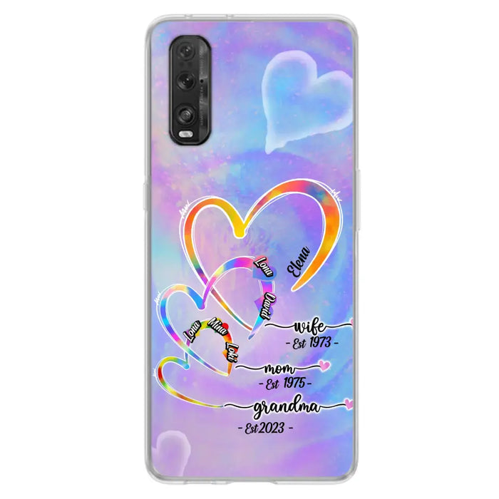 Personalized Mom Phone Case - Gift Idea For Mom/Grandma - Upto 4 Children/5 Grandchildren - Cases For Oppo/Xiaomi/Huawei