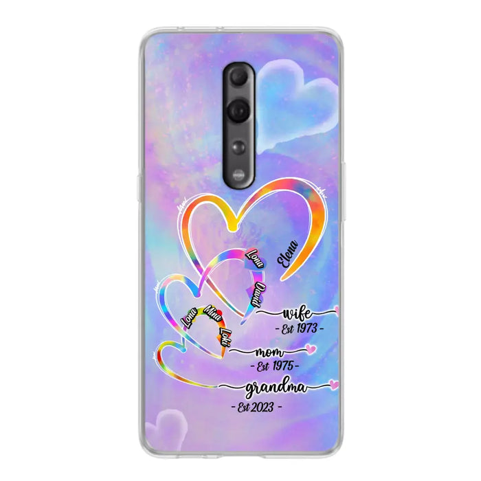 Personalized Mom Phone Case - Gift Idea For Mom/Grandma - Upto 4 Children/5 Grandchildren - Cases For Oppo/Xiaomi/Huawei