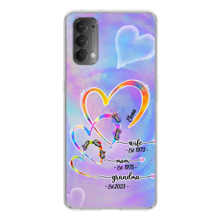 Personalized Mom Phone Case - Gift Idea For Mom/Grandma - Upto 4 Children/5 Grandchildren - Cases For Oppo/Xiaomi/Huawei