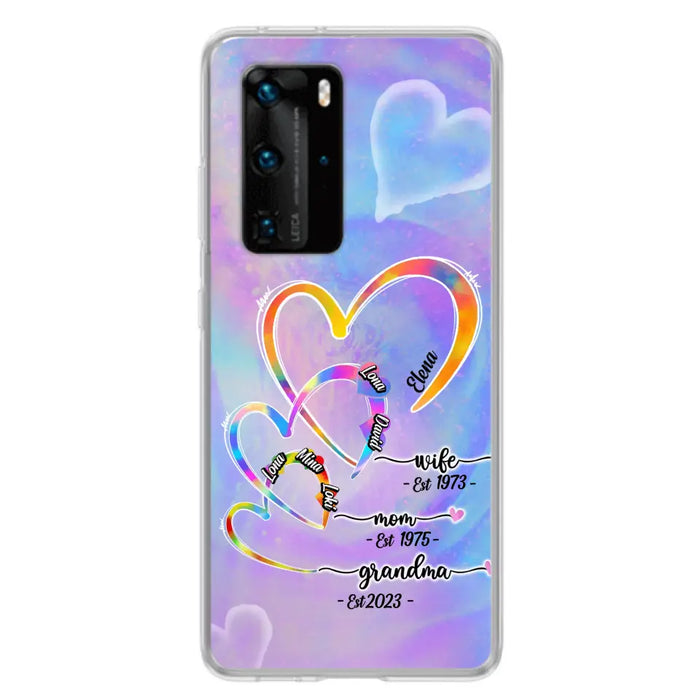 Personalized Mom Phone Case - Gift Idea For Mom/Grandma - Upto 4 Children/5 Grandchildren - Cases For Oppo/Xiaomi/Huawei