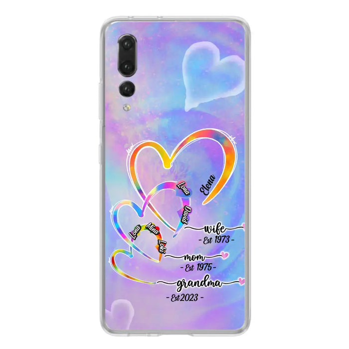 Personalized Mom Phone Case - Gift Idea For Mom/Grandma - Upto 4 Children/5 Grandchildren - Cases For Oppo/Xiaomi/Huawei