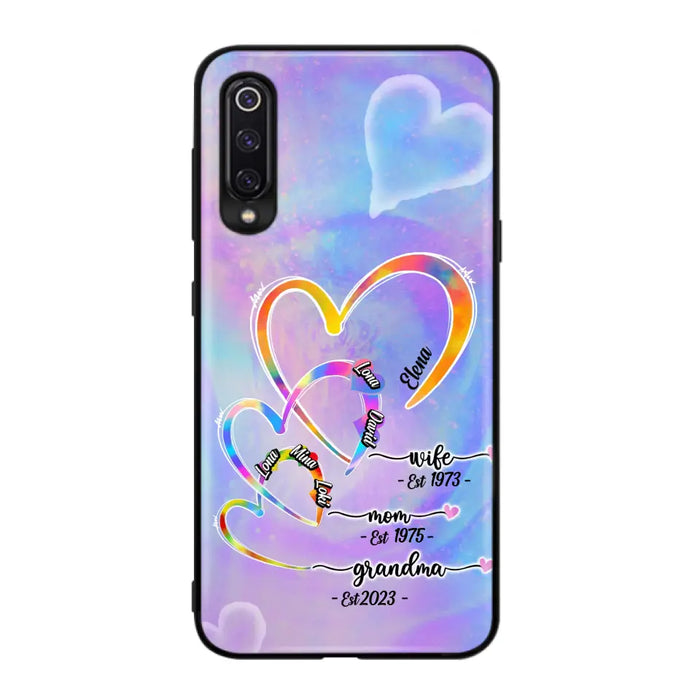 Personalized Mom Phone Case - Gift Idea For Mom/Grandma - Upto 4 Children/5 Grandchildren - Cases For Oppo/Xiaomi/Huawei