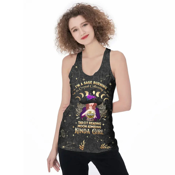 Personalized Witch AOP Tank Top/Leggings - Gift Idea for Witch Lovers - I'm A Sage Burning Crystal Collecting