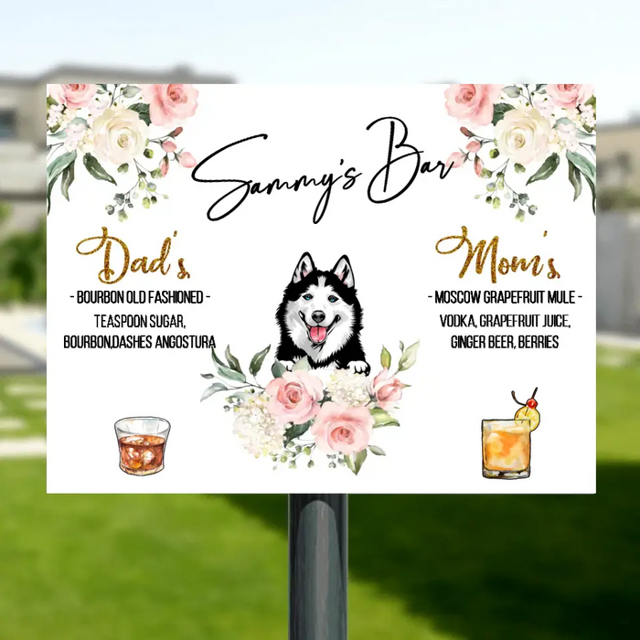 Custom Personalized Wedding Metal Sign - Upto 3 Dogs - Wedding/Anniversary Gift for Couple/Dog Lovers