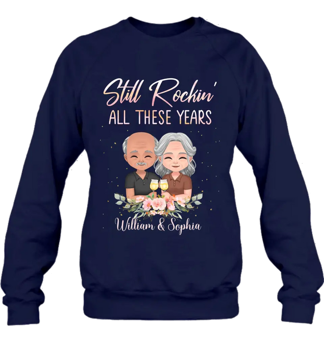 Custom Personalized Couple Shirt/Hoodie - Gift Idea For Couple/Wedding Anniversary - Still Rockin' All These Years