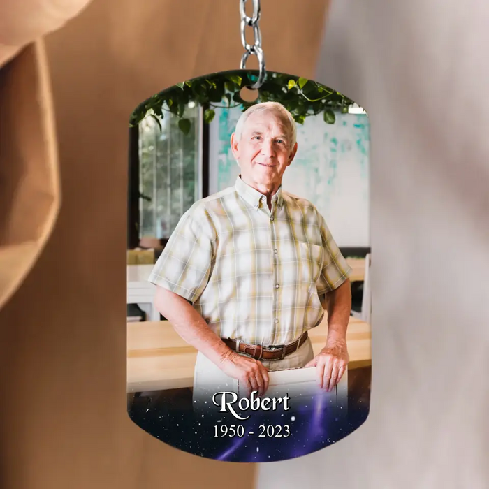 Custom Personalized Memorial Photo Aluminum Keychain - Memorial Gift Idea - If Love Could Have Saved You You Would Have Lived Forever