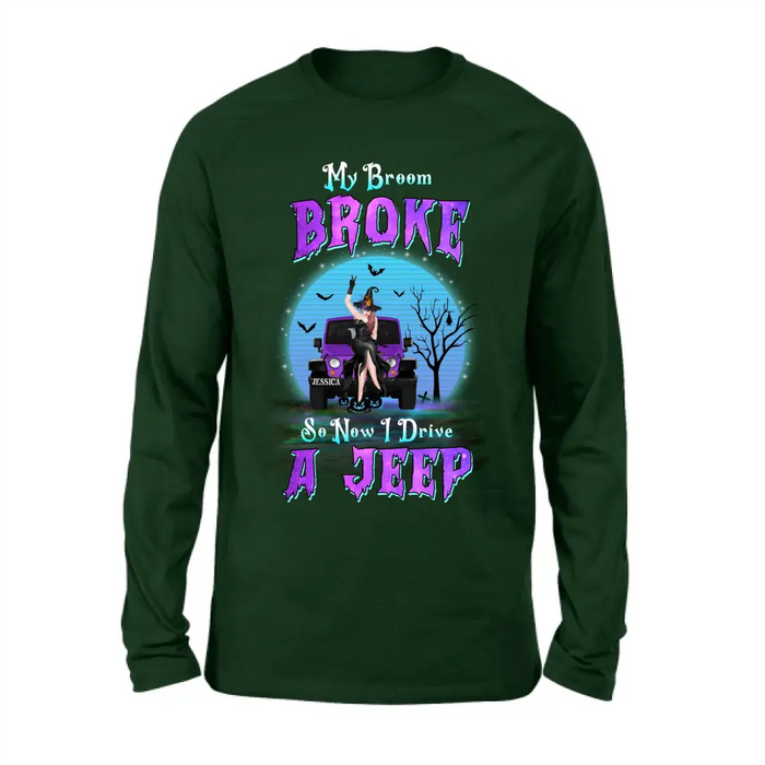 Custom Personalized Off-Road Witch Shirt/Hoodie - Gift Idea For Witch Lover/ Halloween - My Broom Broke