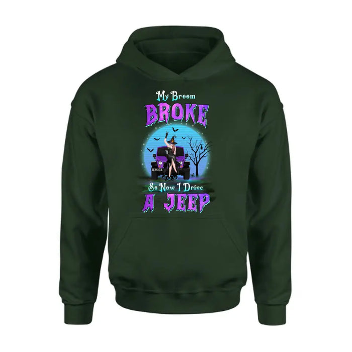 Custom Personalized Off-Road Witch Shirt/Hoodie - Gift Idea For Witch Lover/ Halloween - My Broom Broke