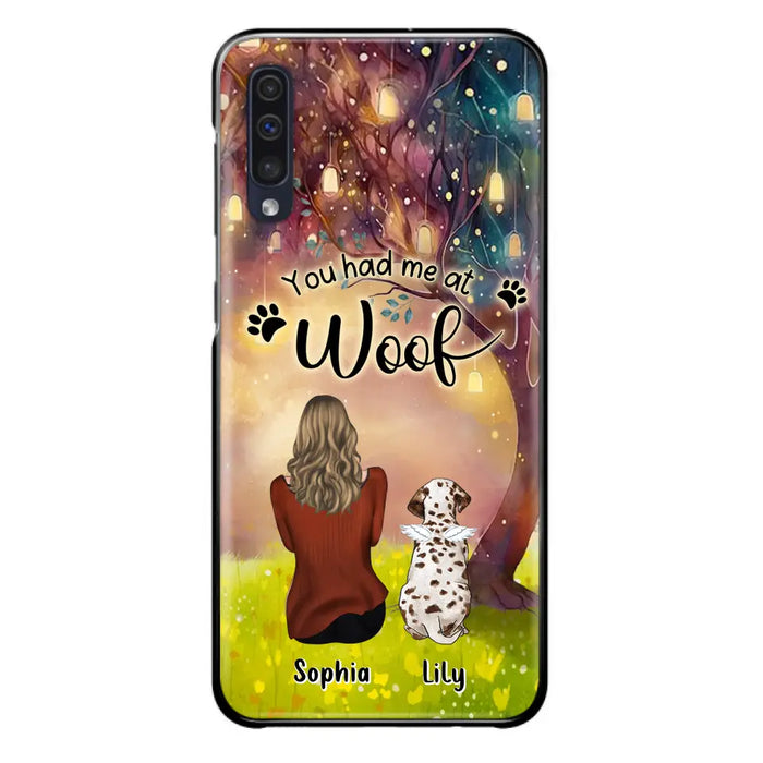 Custom Personalized Memorial Dog Mom Phone Case - Upto 3 Dogs - Memorial Gift Idea for Dog Lovers - You Had Me At Woof