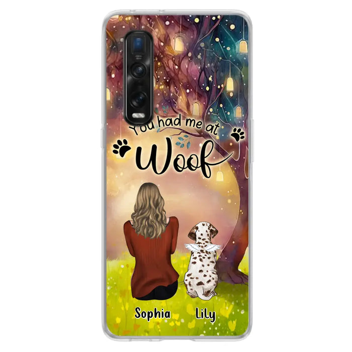 Custom Personalized Memorial Dog Mom Phone Case - Upto 3 Dogs - Memorial Gift Idea for Dog Lovers - You Had Me At Woof - Case For Xiaomi/Oppo/Huawei