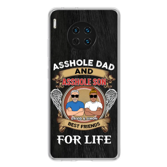 Custom Personalized Dad And Son Phone Case - Funny Gift Idea for Dad from Son - Asshole Dad And Asshole Son Best Friends For Life - Case for Xiaomi/Huawei/Oppo