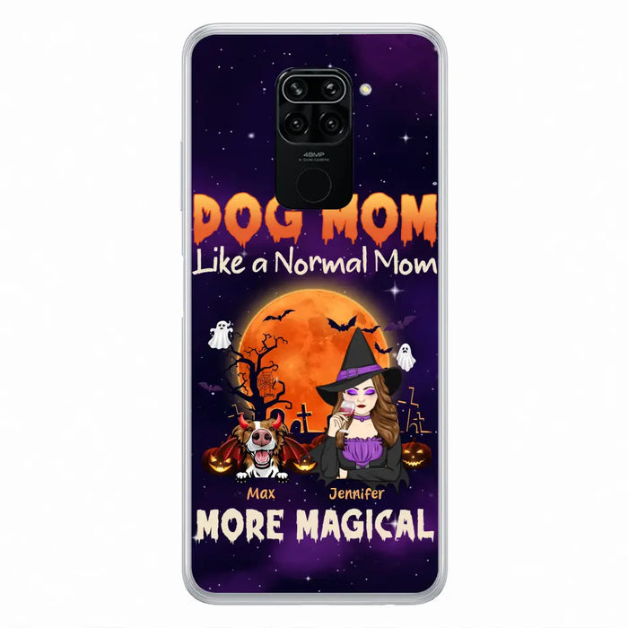 Custom Personalized Witch Pet Mom Phone Case - Halloween Gift Idea for Pet Lovers - Upto 3 Dogs/Cats - Dog Mom Like A Normal Mom More Magical - Case For Xiaomi/ Oppo/ Huawei