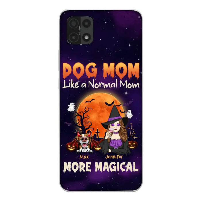 Custom Personalized Witch Pet Mom Phone Case - Halloween Gift Idea for Pet Lovers - Upto 3 Dogs/Cats - Dog Mom Like A Normal Mom More Magical - Case For Xiaomi/ Oppo/ Huawei