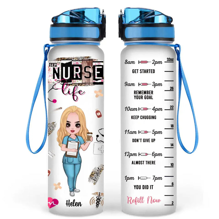 Custom Personalized Nurse/Doctor Tracker Bottle - Gift Idea for Nurse/Doctor/CMA/CNA/Healthcare Worker - Nurse Life