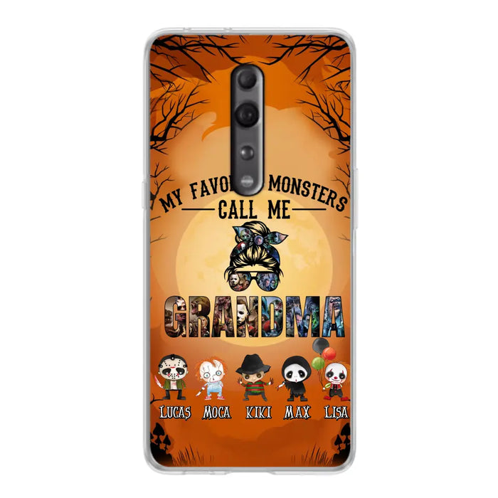 Personalized Halloween Phone Case - Halloween Gift Idea for Halloween - Upto 5 Characters - My Favorite Monsters Call Me Grandma - Case For Oppo/Xiaomi/Huawei